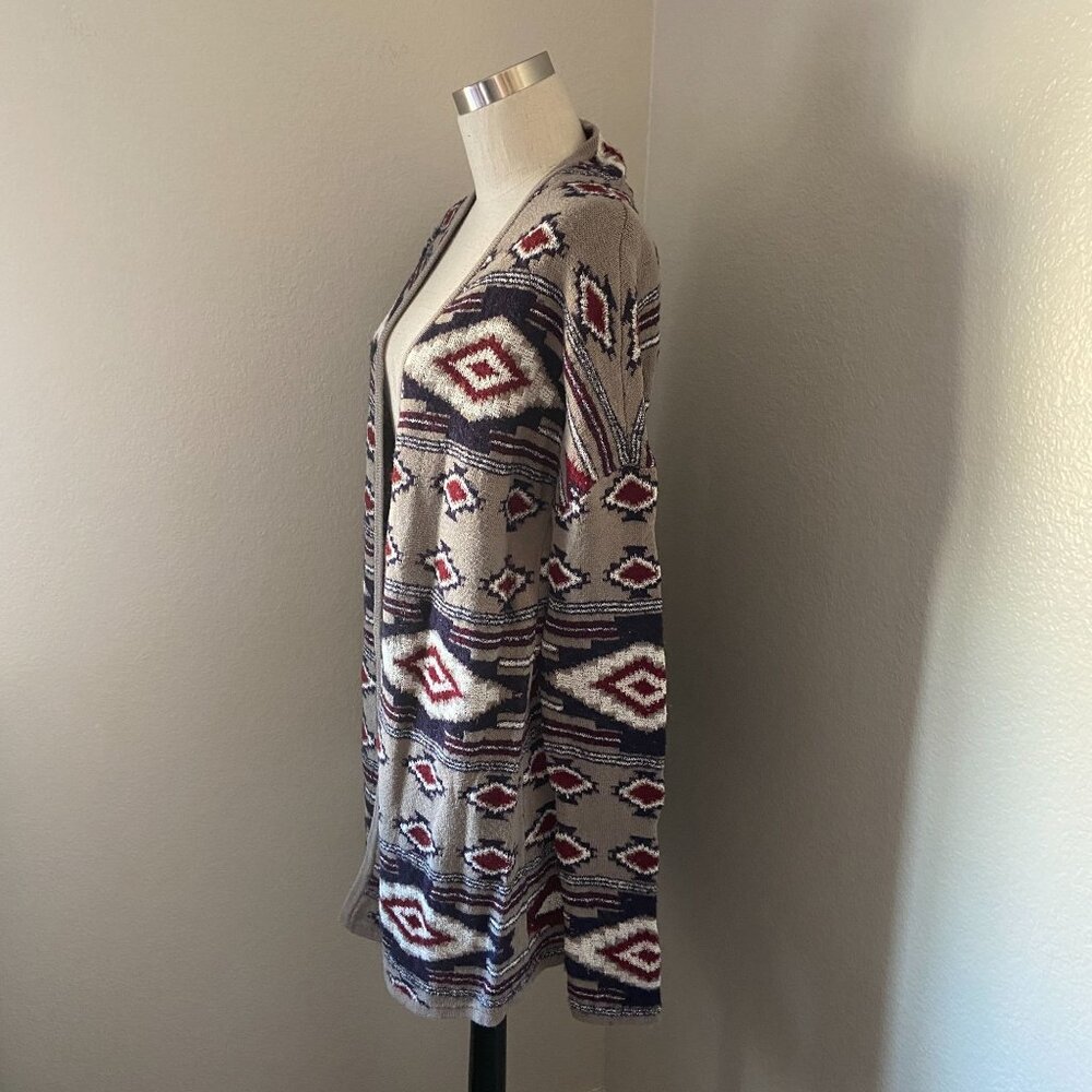 Natural Reflections Wool Blend Open Cardigan Azte… - image 2